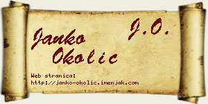 Janko Okolić vizit kartica